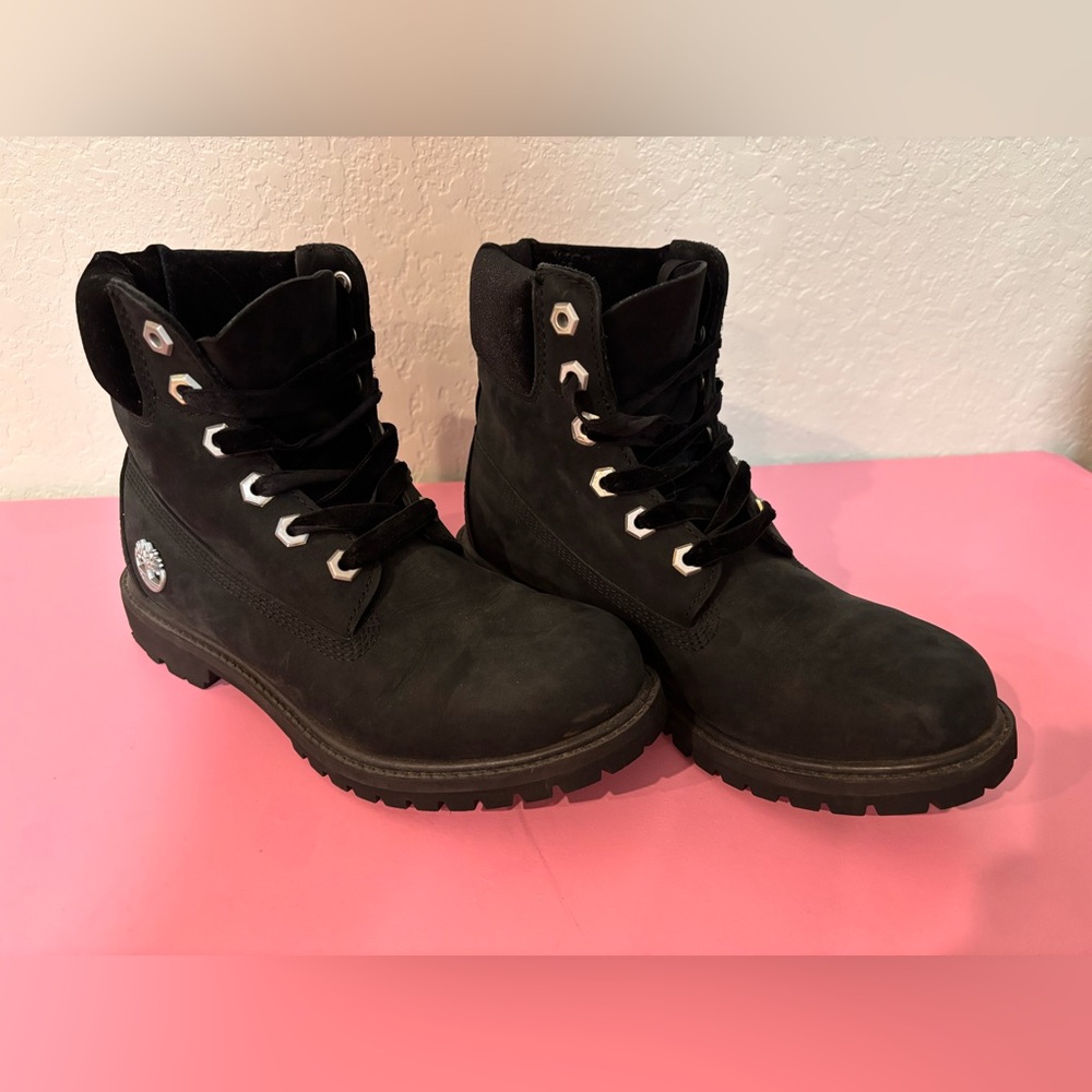 Timberland Black Nubuck Ankle Boots - Picture 2 of 8